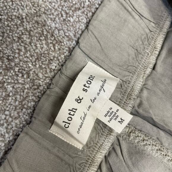 minimalist flowy comfortable pull on lounge Cloth & stone wide leg pants Medium - Picture 3 of 11
